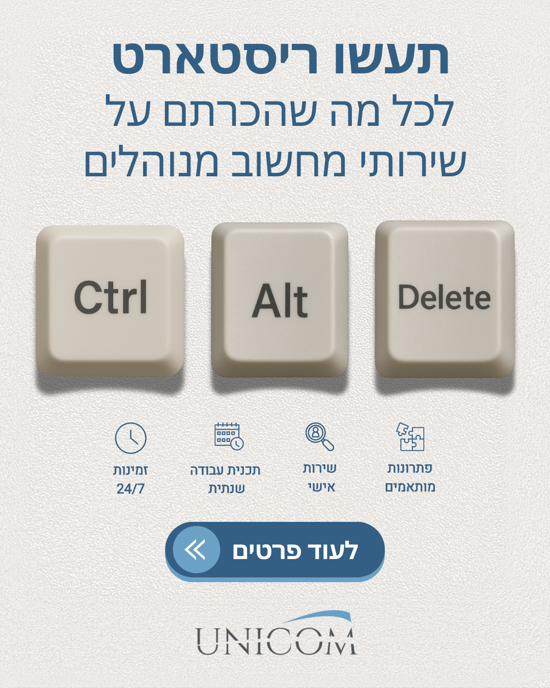 תוצר קריאייטיב עבור יוניקום, כפי שמוצג בתיק העבודות